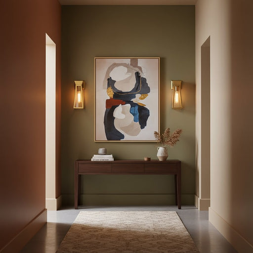 Artcraft Lucian 1 Light Wall Sconce, Brushed Brass/Clear