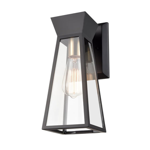Artcraft Lucian 1 Light Wall Sconce, Black/Brushed Brass/Clear