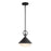 Artcraft Abruzzo 1 Light Pendant, Black/White