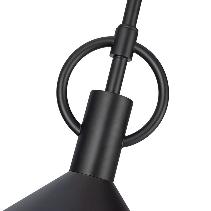 Artcraft Abruzzo 1 Light Pendant, Black/White