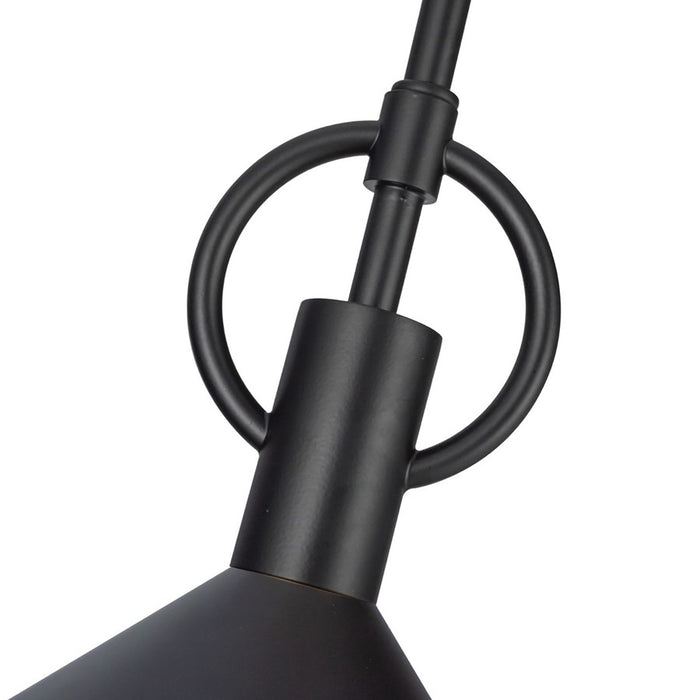 Artcraft Abruzzo 1 Light Pendant, Black/White