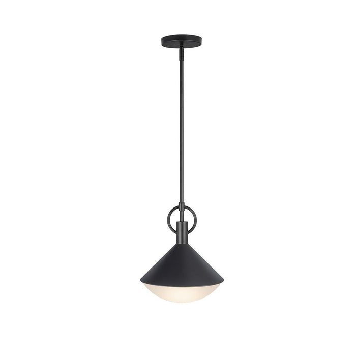 Artcraft Abruzzo 1 Light Pendant, Black/White