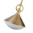 Artcraft Abruzzo 1 Light Pendant, Brass/White