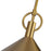 Artcraft Abruzzo 1 Light Pendant, Brass/White