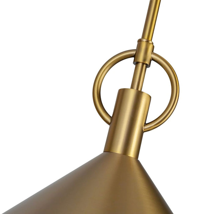 Artcraft Abruzzo 1 Light Pendant, Brass/White