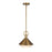 Artcraft Abruzzo 1 Light Pendant, Brass/White