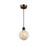 Artcraft Gem 1 Light Pendant, Black/Clear