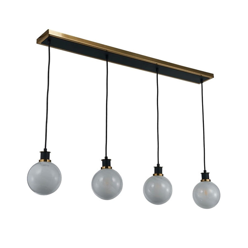 Artcraft Gem 4 Light Island Light, Black/Clear