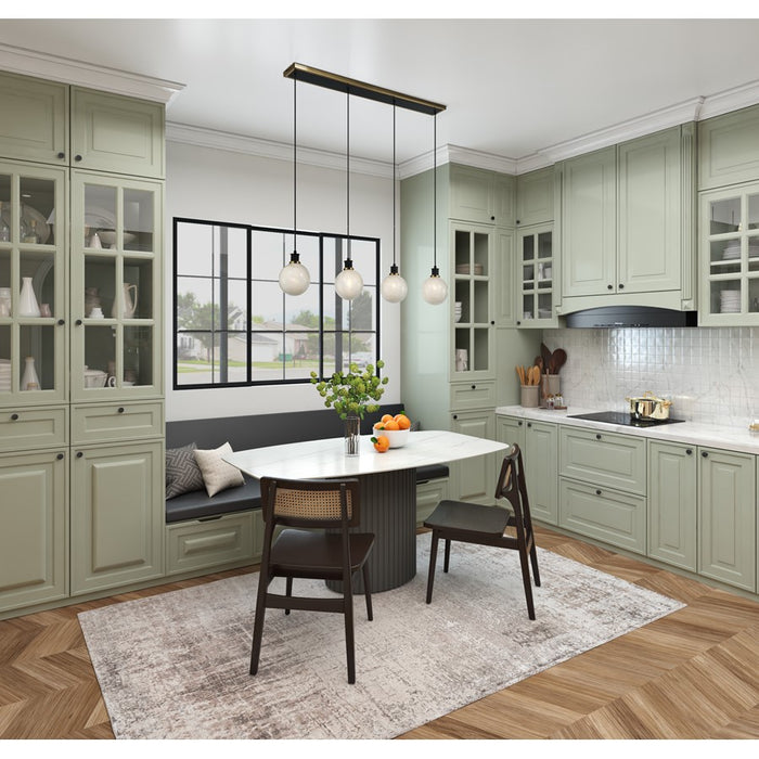 Artcraft Gem 4 Light Island Light, Black/Clear