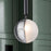 Artcraft Bolla 1 Light Pendant, Black/White