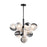 Artcraft Bolla 13 Light Chandelier, Black/White