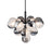 Artcraft Bolla 13 Light Chandelier, Black/White