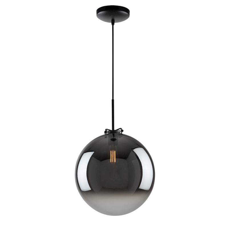 Artcraft Orsa 1 Light 14" Pendant, Ombre Black/Ombre
