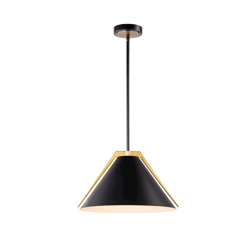 Artcraft Baltic 1 Light Pendant, Black/Black