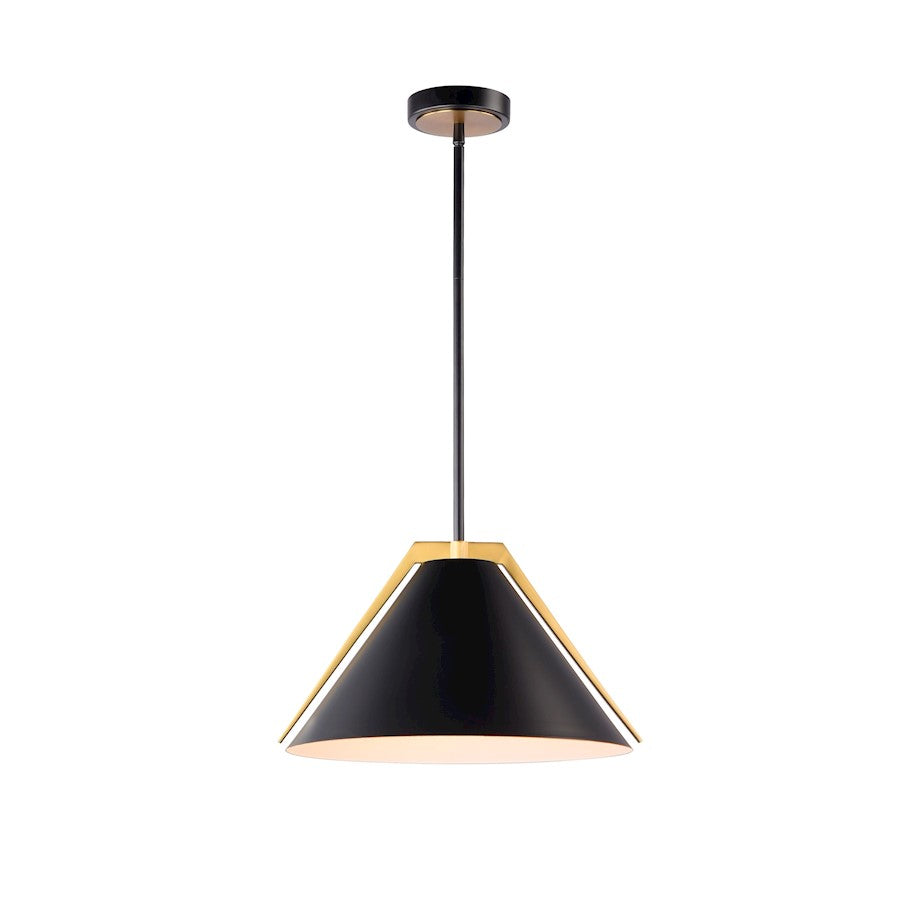 Artcraft Baltic 1 Light Pendant, Black/Black - AC11910BK