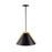 Artcraft Baltic 1 Light Pendant, Black/Black