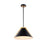 Artcraft Baltic 1 Light Pendant, Black/Black