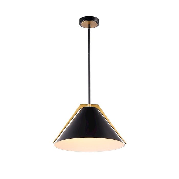 Artcraft Baltic 1 Light Pendant, Black/Black