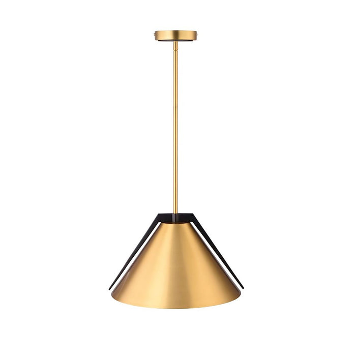 Artcraft Baltic 1 Light Pendant, Brass/Brushed Brass