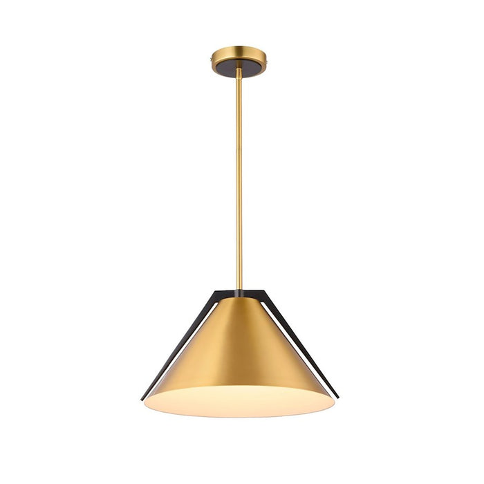 Artcraft Baltic 1 Light Pendant, Brass/Brushed Brass