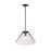 Artcraft Baltic 1 Light Pendant, Black/Semi-Clear