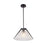 Artcraft Baltic 1 Light Pendant, Black/Semi-Clear