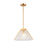 Artcraft Baltic 1 Light Pendant, Brass/Semi-Clear - AC11911BR