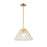 Artcraft Baltic 1 Light Pendant, Brass/Semi-Clear