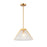 Artcraft Baltic 1 Light Pendant, Brass/Semi-Clear