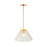 Artcraft Baltic 1 Light Pendant, Brass/Semi-Clear