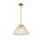 Artcraft Baltic 1 Light Pendant, Brass/Semi-Clear