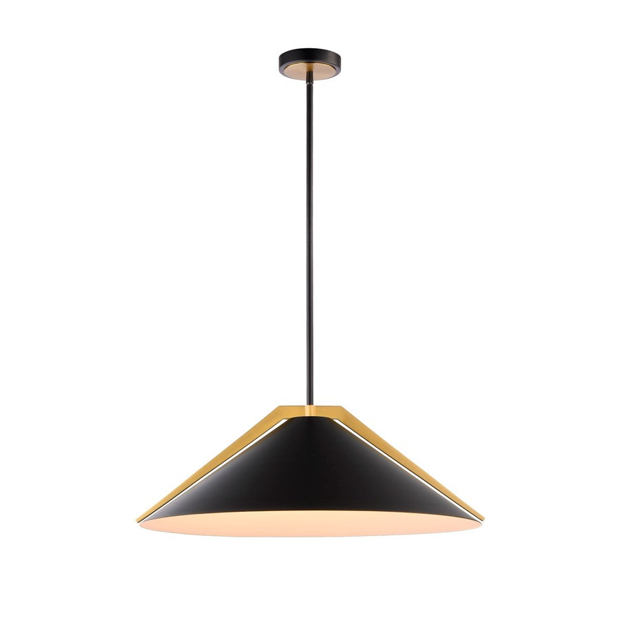 Artcraft Baltic 3 Light Pendant, Black/Black