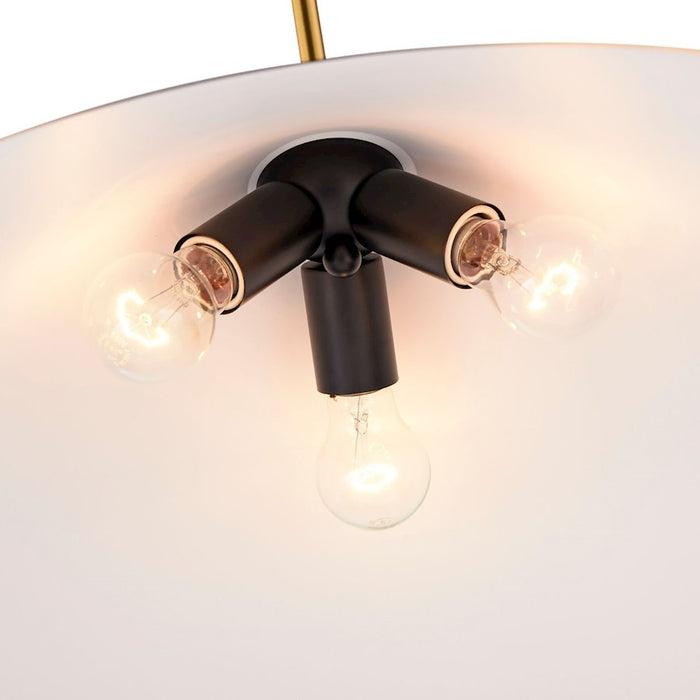 Artcraft Baltic 3 Light Pendant, Brass/Brushed Brass