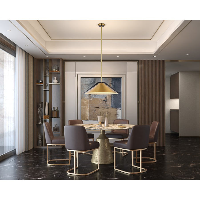 Artcraft Baltic 3 Light Pendant, Brass/Brushed Brass