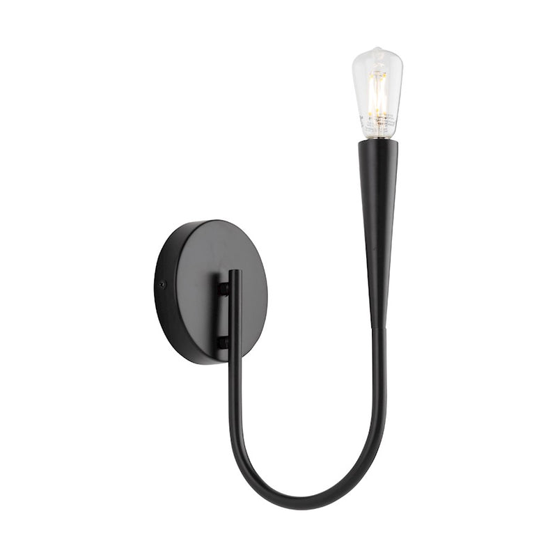 Artcraft Bronte 1 Light Wall Sconce, Black
