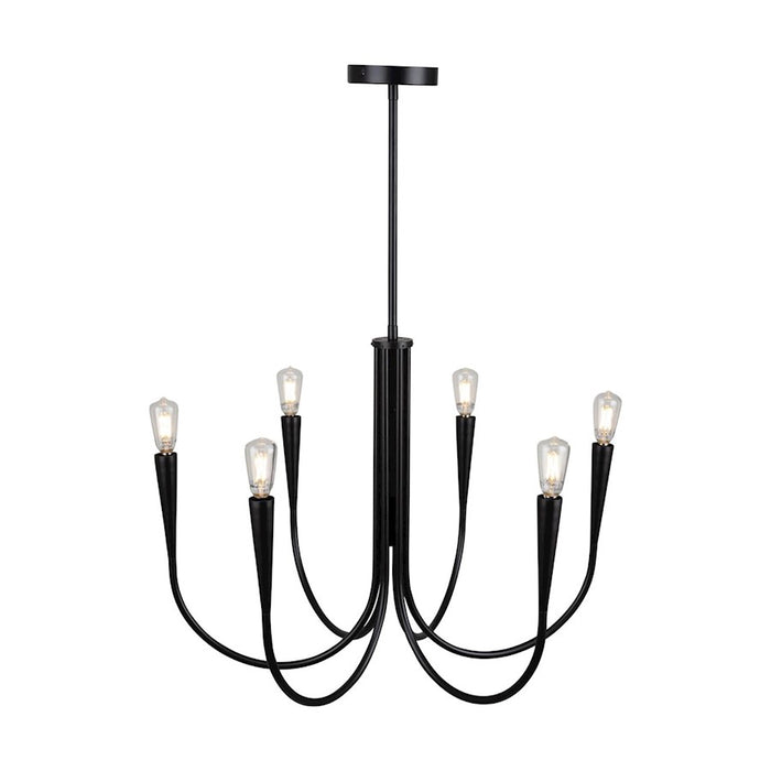 Artcraft Bronte 6 Light Chandelier, Black