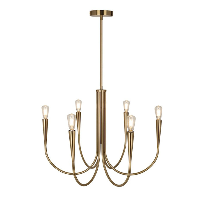 Artcraft Bronte 6 Light Chandelier, Brass/ - AC11926BR