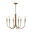 Artcraft Bronte 6 Light Chandelier, Brass