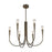Artcraft Bronte 6 Light Chandelier, Brass