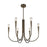 Artcraft Bronte 6 Light Chandelier, Brass