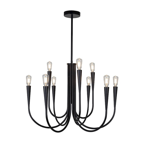 Artcraft Bronte 9 Light Chandelier, Black/ - AC11929BK