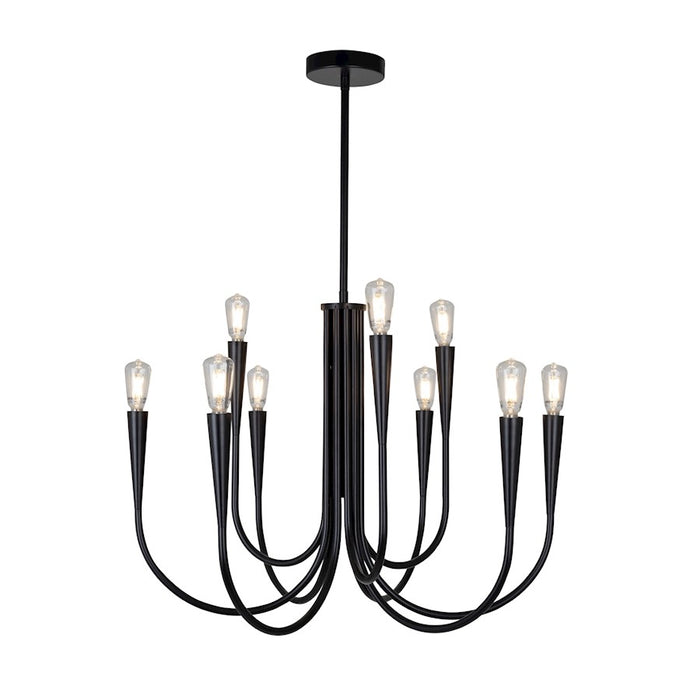 Artcraft Bronte 9 Light Chandelier, Black/ - AC11929BK