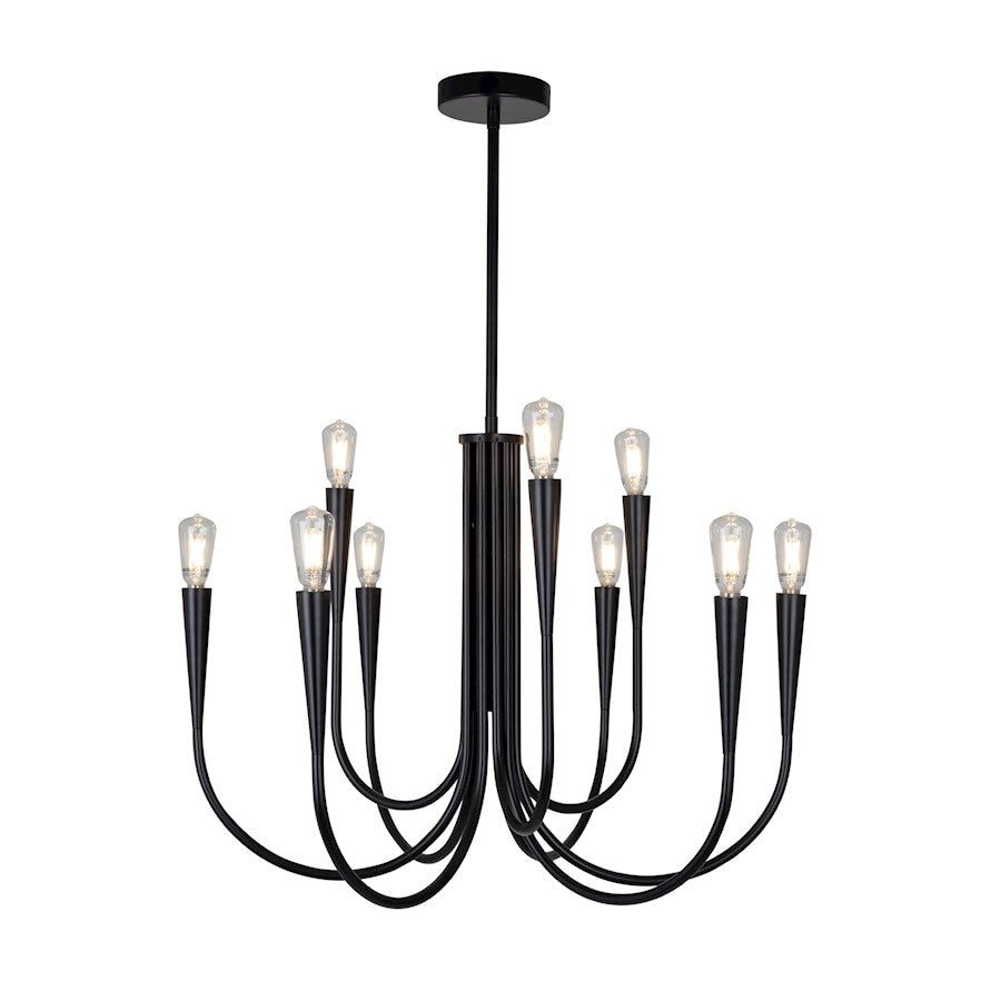 Artcraft Bronte 9 Light Chandelier, Black/ - AC11929BK