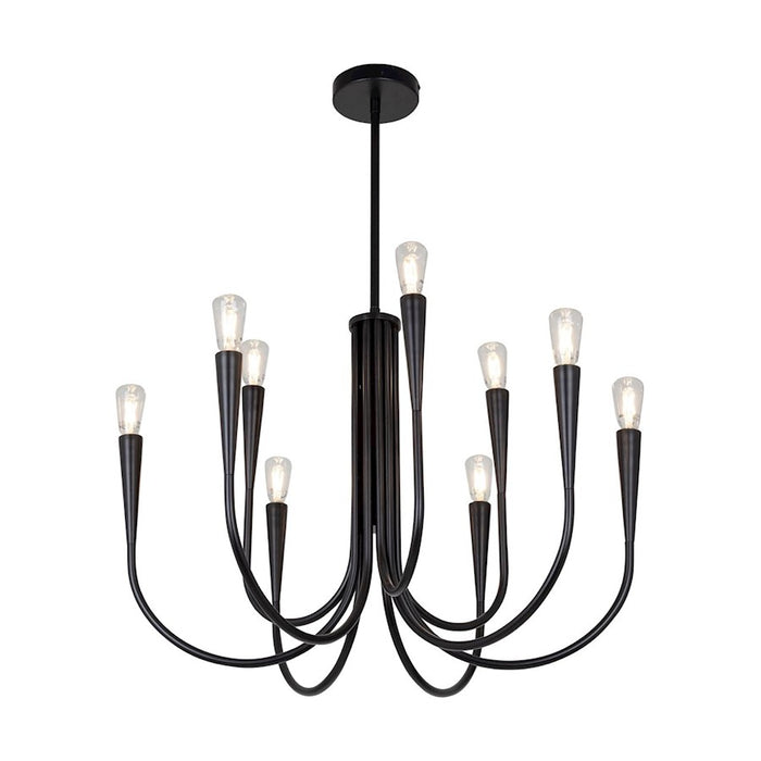 Artcraft Bronte 9 Light Chandelier, Black