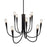 Artcraft Bronte 9 Light Chandelier, Black