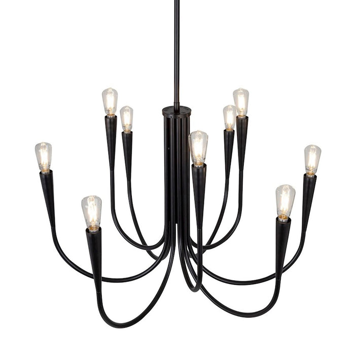 Artcraft Bronte 9 Light Chandelier, Black