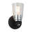 Artcraft Essex 1 Light Bathroom Sconce, Black/Clear