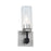 Artcraft Arlington 1 Light Bathroom Sconce, Satin Nickel/Clear
