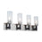 Artcraft Arlington 4 Light Bathroom Vanity, Satin Nickel/Clear