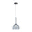 Artcraft Kali 1 Light Pendant, Black/Clear - AC11951BK